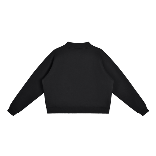 You Matter Fleece Mock-Neck Crew Sweatshirt Black