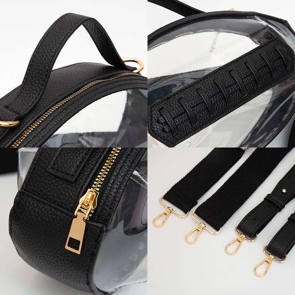 Football Shaped Transparent Crossbody Bag *Multiple Colors!*
