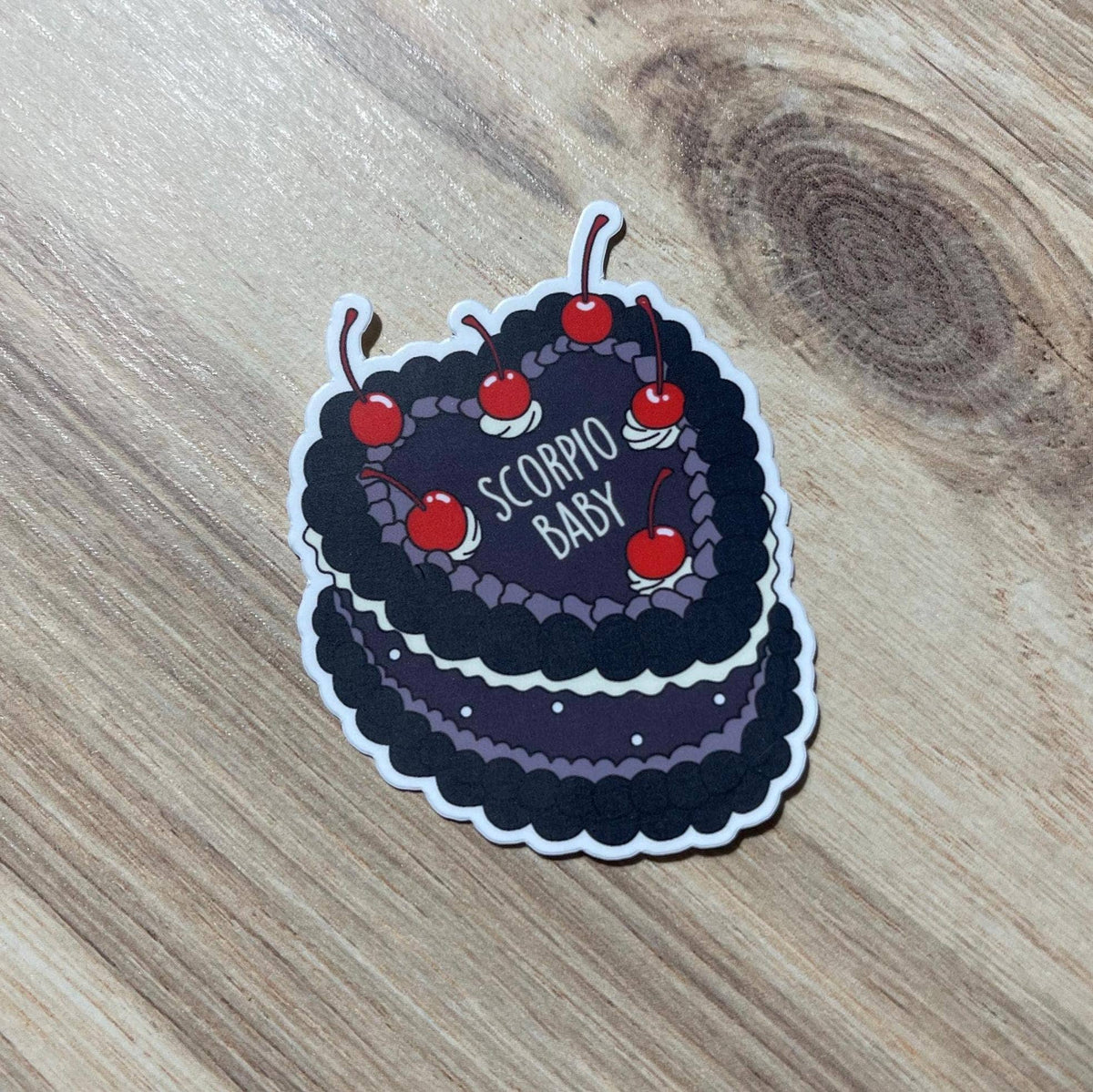 Scorpio Baby Cake Zodiac Vinyl Sticker | Astrology