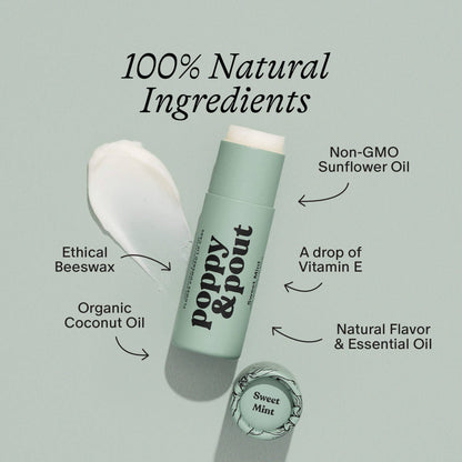 Poppy&Pout Lip Balm - Sweet Mint