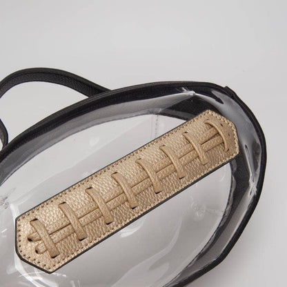 Football Shaped Transparent Crossbody Bag White