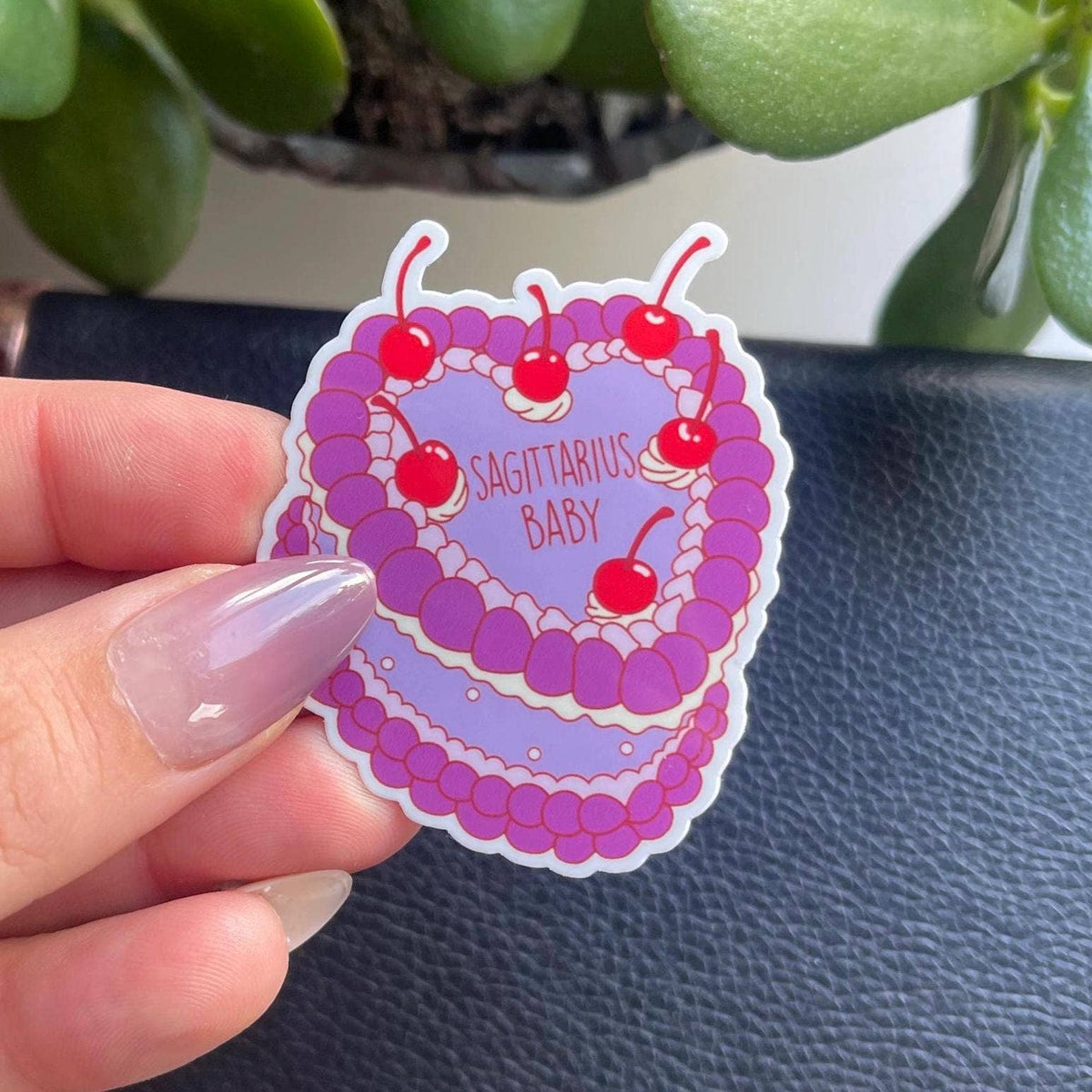 Sagittarius Baby Cake Zodiac Vinyl Sticker