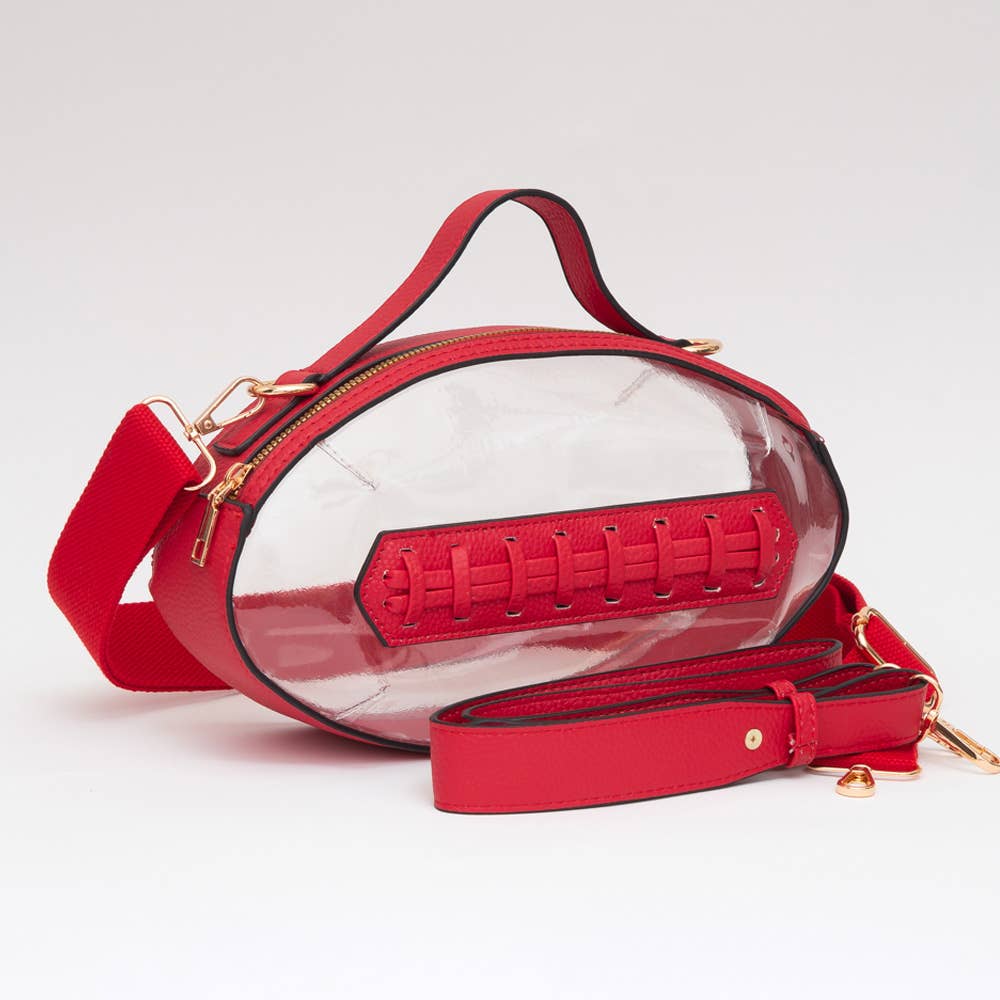 Football Shaped Transparent Crossbody Bag *Multiple Colors!*