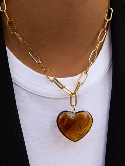 Rouelle Gold Heart Chain Necklace