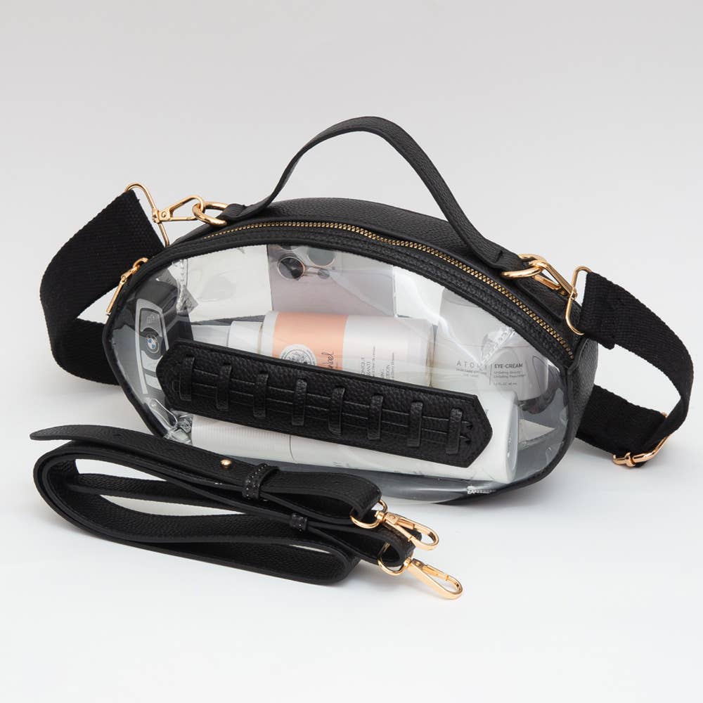 Football Shaped Transparent Crossbody Bag *Multiple Colors!*