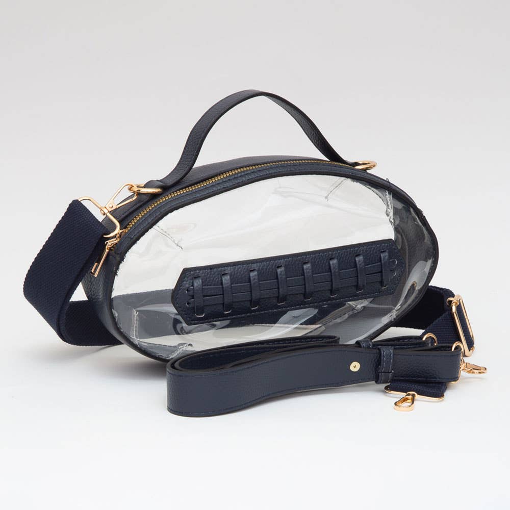 Football Shaped Transparent Crossbody Bag *Multiple Colors!*