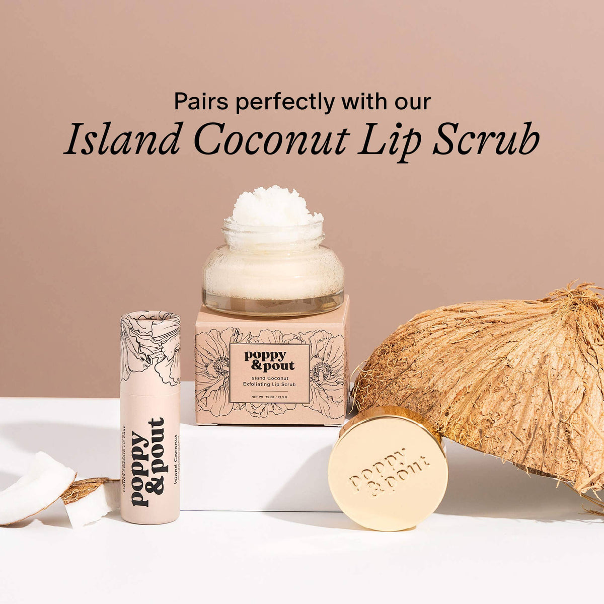 Poppy&Pout Lip Balm - Island Coconut