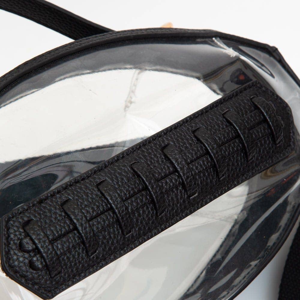 Football Shaped Transparent Crossbody Bag White