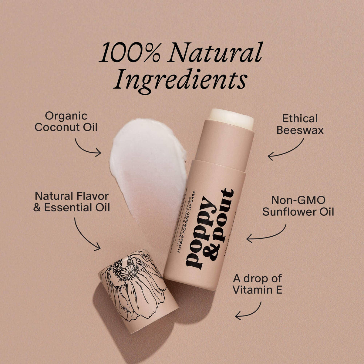 Poppy&Pout Lip Balm - Island Coconut