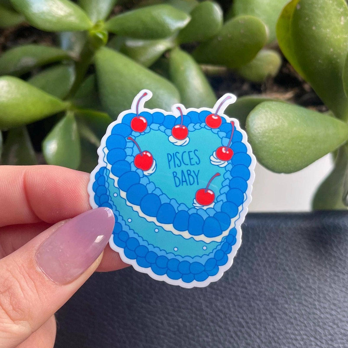Pisces Baby Cake Zodiac Vinyl Sticker