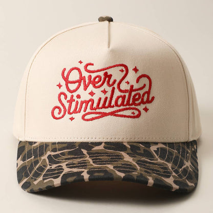 Over Stimulated Embroidered Leopard Trucker Hat
