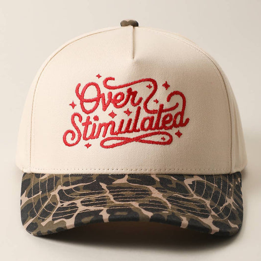 Over Stimulated Embroidered Leopard Trucker Hat