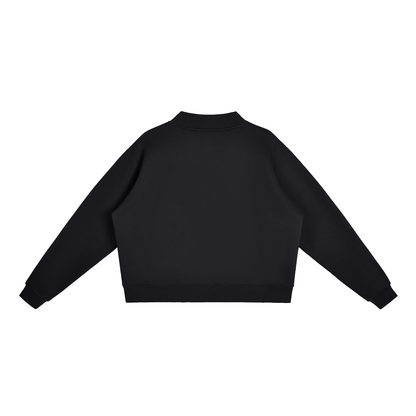 You Matter Fleece Mock-Neck Crew Sweatshirt Black