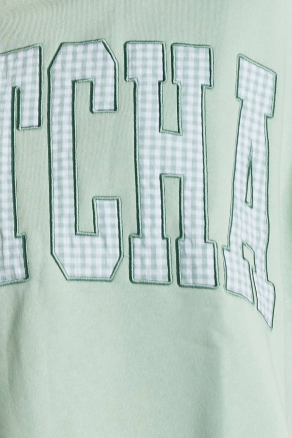 MATCHA Embroidered Mock Neck Sweatshirt