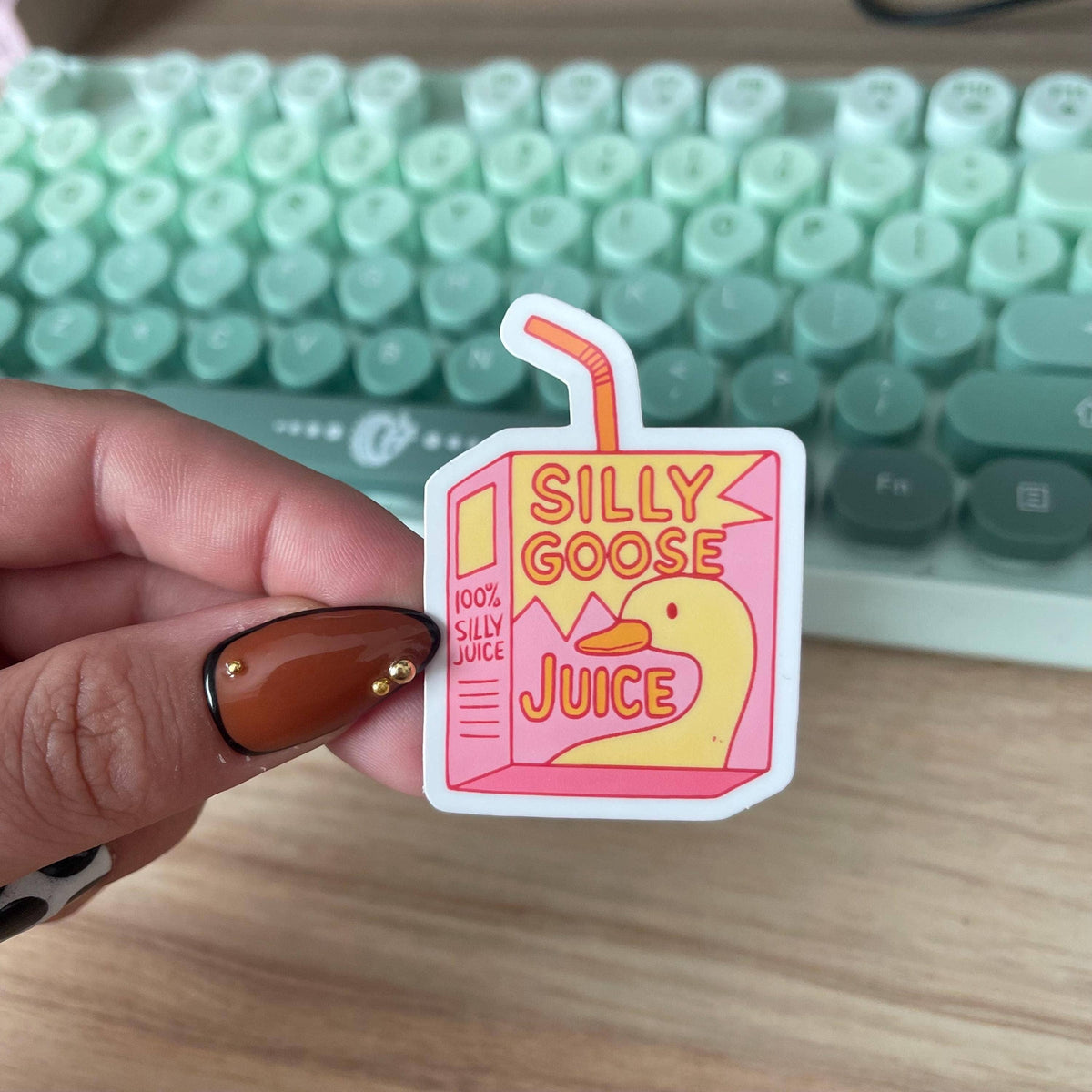 Silly Goose Juice Vinyl Sticker | Funny Bookish Decal