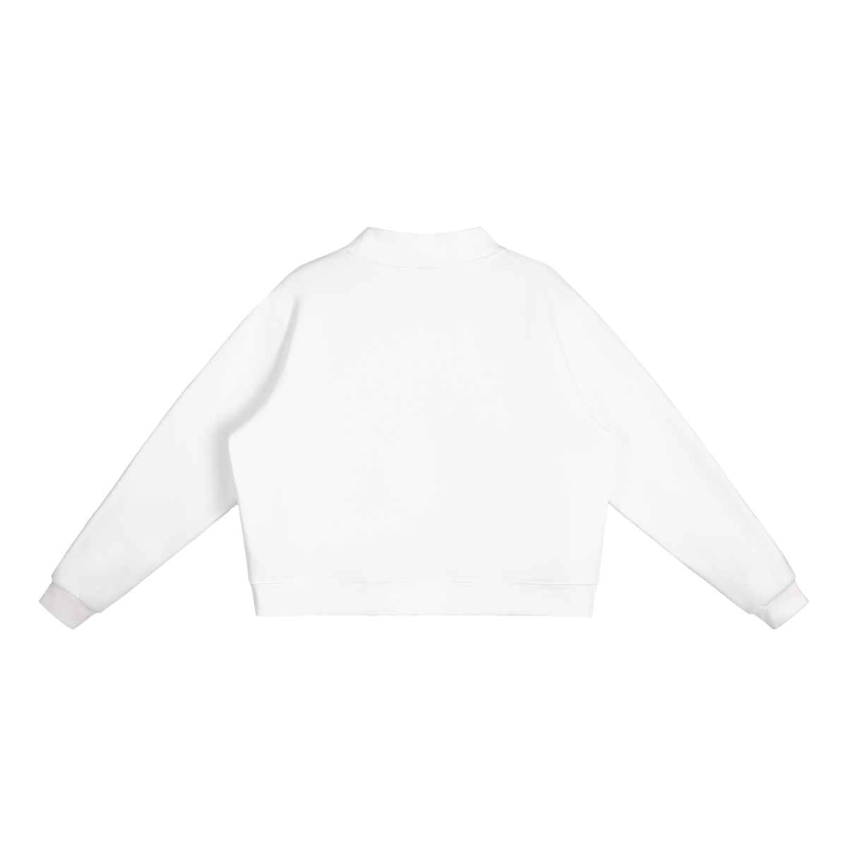 You Matter Fleece Mock-Neck Crew Sweatshirt White