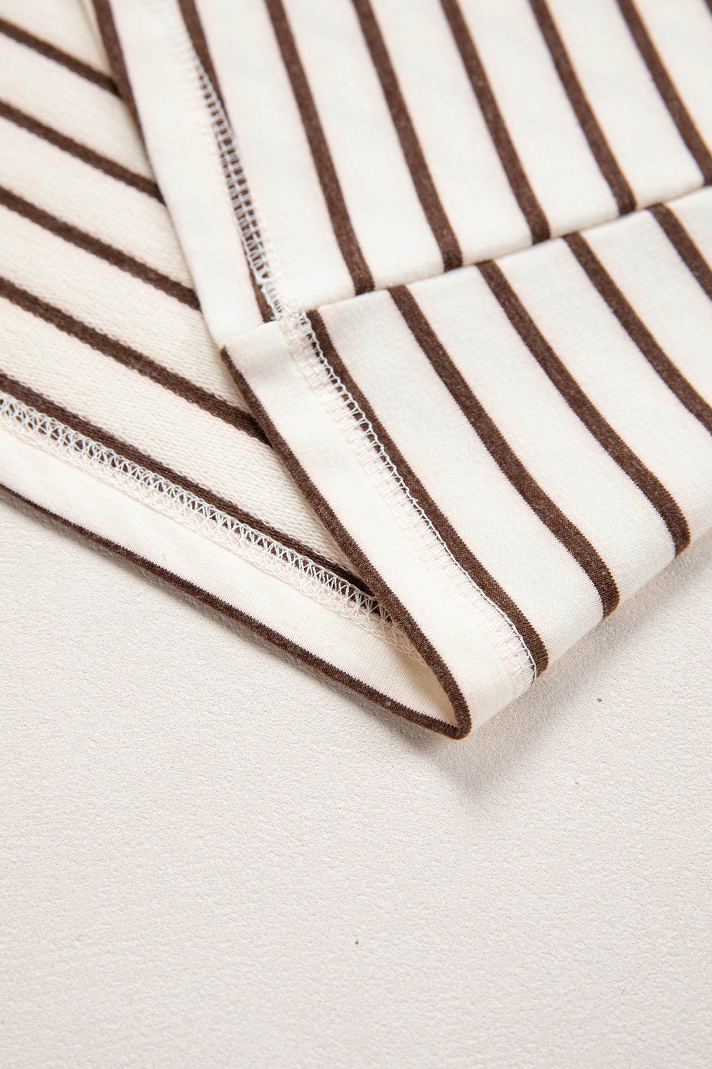 Brown Stripe Ribbed Loose Tank Top