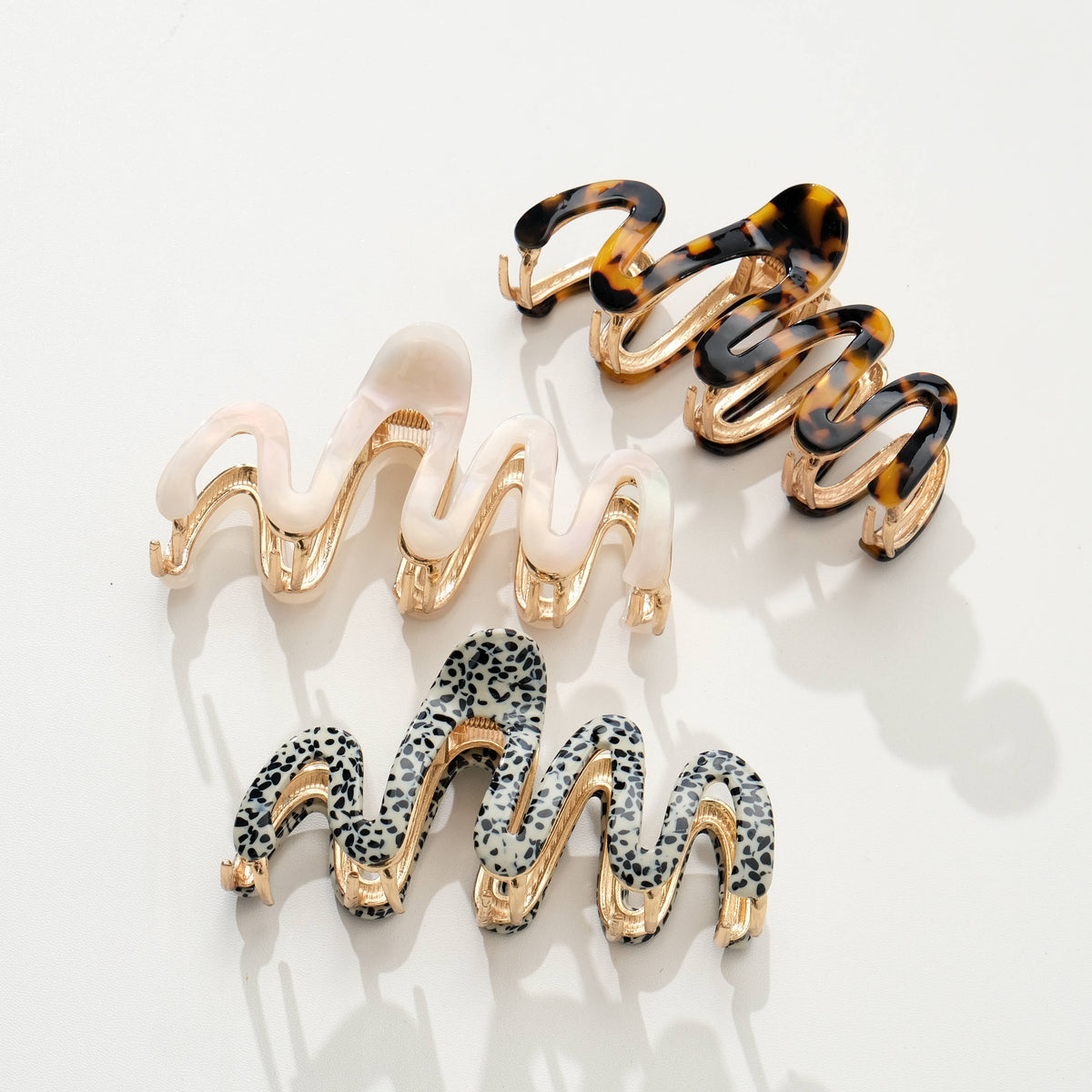 Willow Core Metal Squiggle Claw Clip - Tortoise
