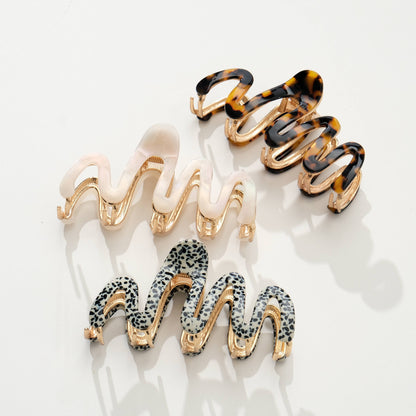 Willow Core Metal Squiggle Claw Clip - Tortoise