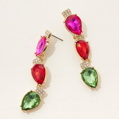 Christmas Light Bulb Drop Earrings