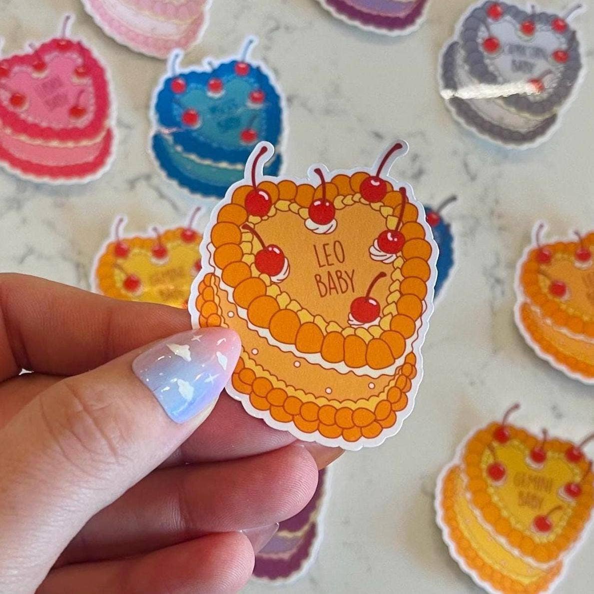 Leo Baby Cake Zodiac Vinyl Sticker | Astrology