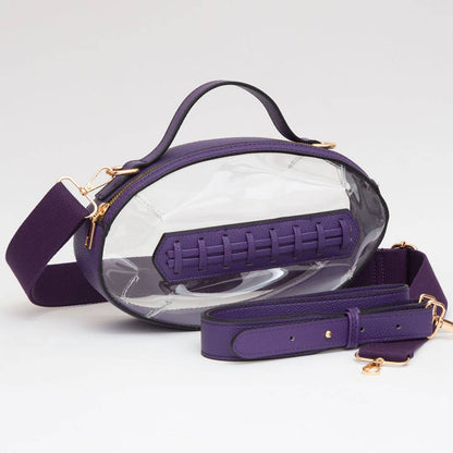 Football Shaped Transparent Crossbody Bag *Multiple Colors!*