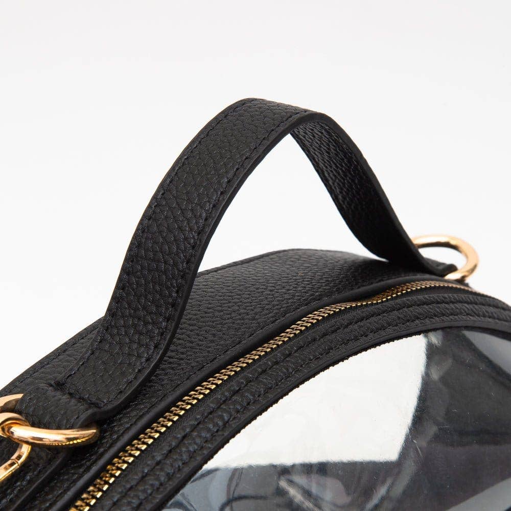 Football Shaped Transparent Crossbody Bag White