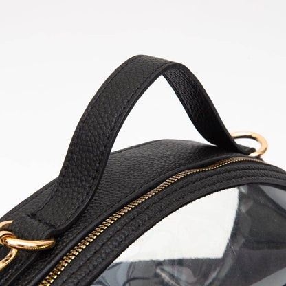 Football Shaped Transparent Crossbody Bag White