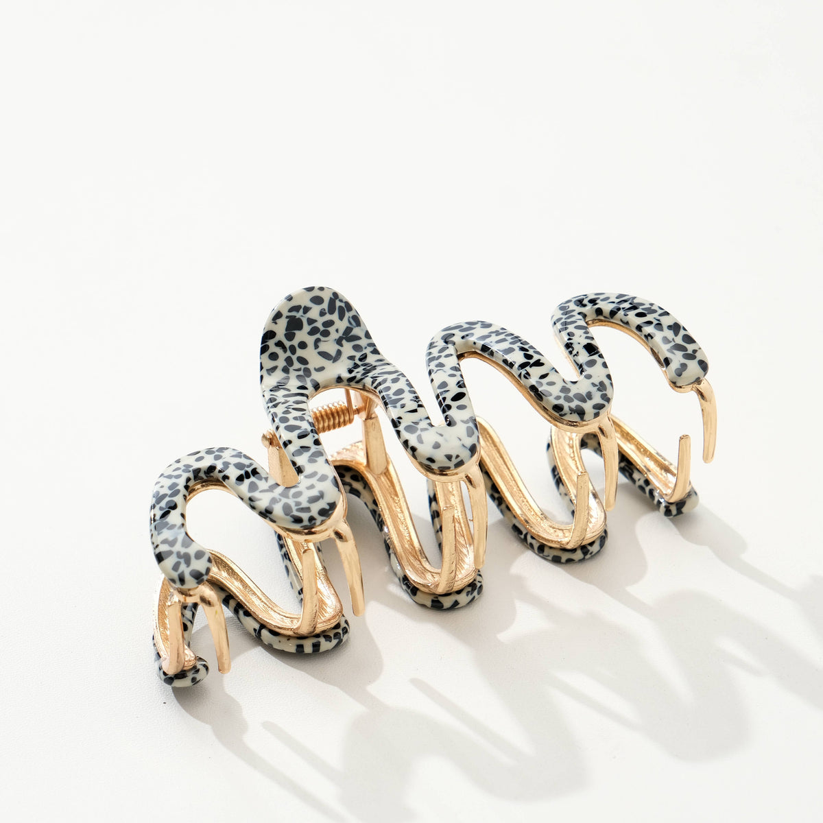 Willow Core Metal Squiggle Claw Clip - Speckled