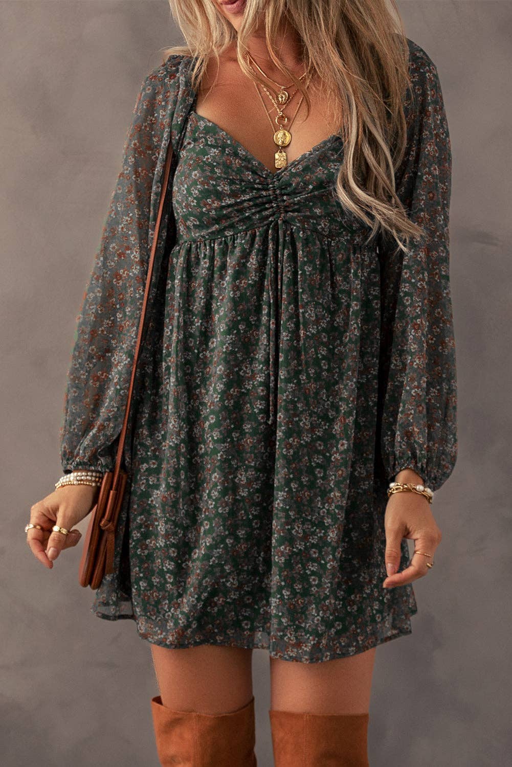 Floral Babydoll Mini Dress