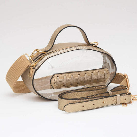 Football Shaped Transparent Crossbody Bag *Multiple Colors!*