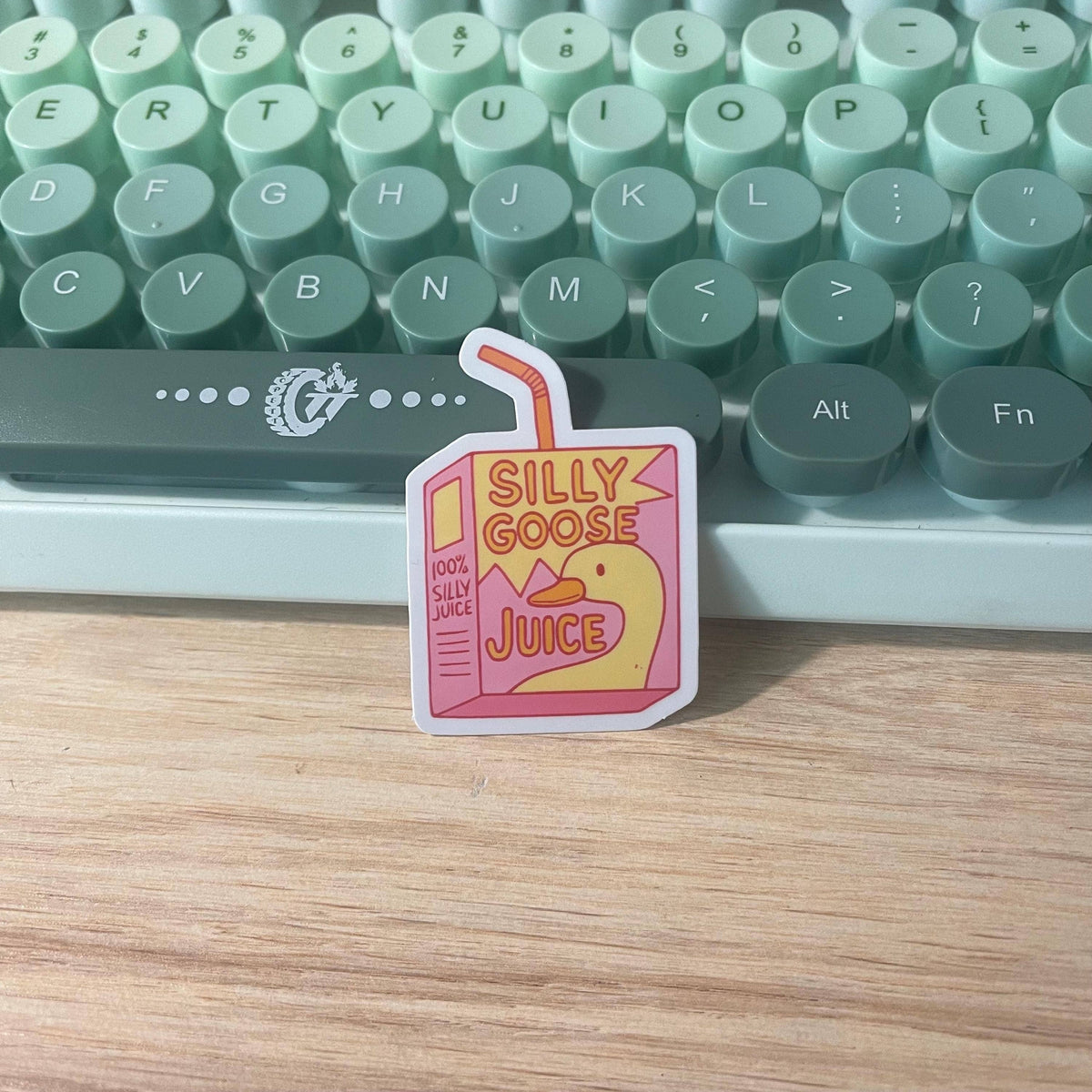 Silly Goose Juice Vinyl Sticker | Funny Bookish Decal