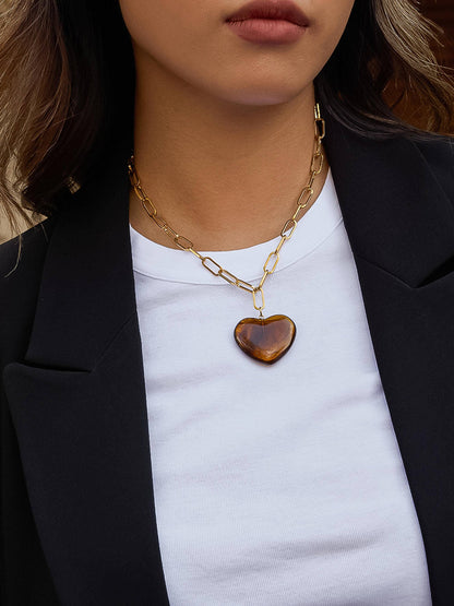 Rouelle Gold Heart Chain Necklace