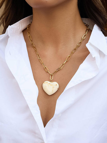 Rouelle Gold Heart Chain Necklace