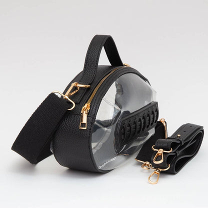 Football Shaped Transparent Crossbody Bag *Multiple Colors!*