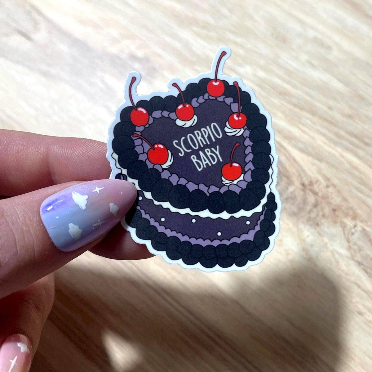 Scorpio Baby Cake Zodiac Vinyl Sticker | Astrology