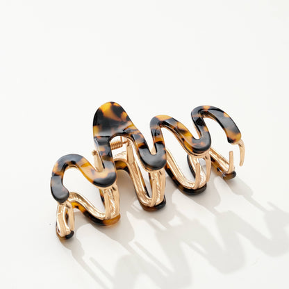 Willow Core Metal Squiggle Claw Clip - Tortoise